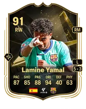 Lamine Yamal 91 RW card sniped by FC AutoBuyer